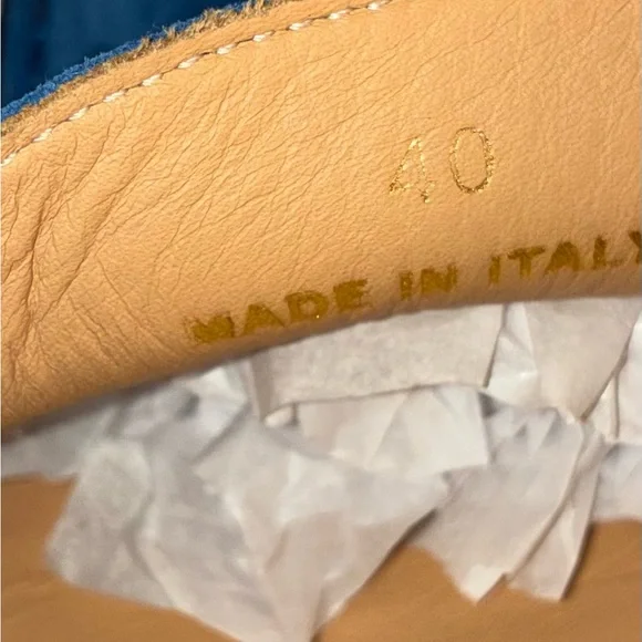 M.Gemi blue soft suede driving moccasins sz9.5 - Picture 10 of 10